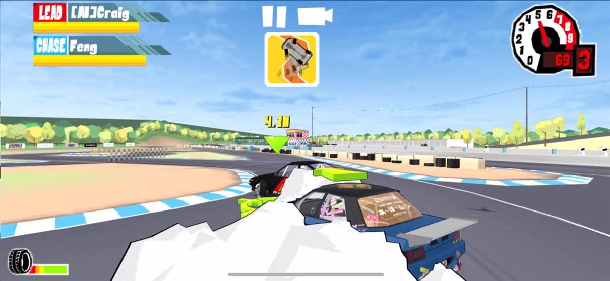 FR Legends gameplay preview showing dynamic tandem drift angle